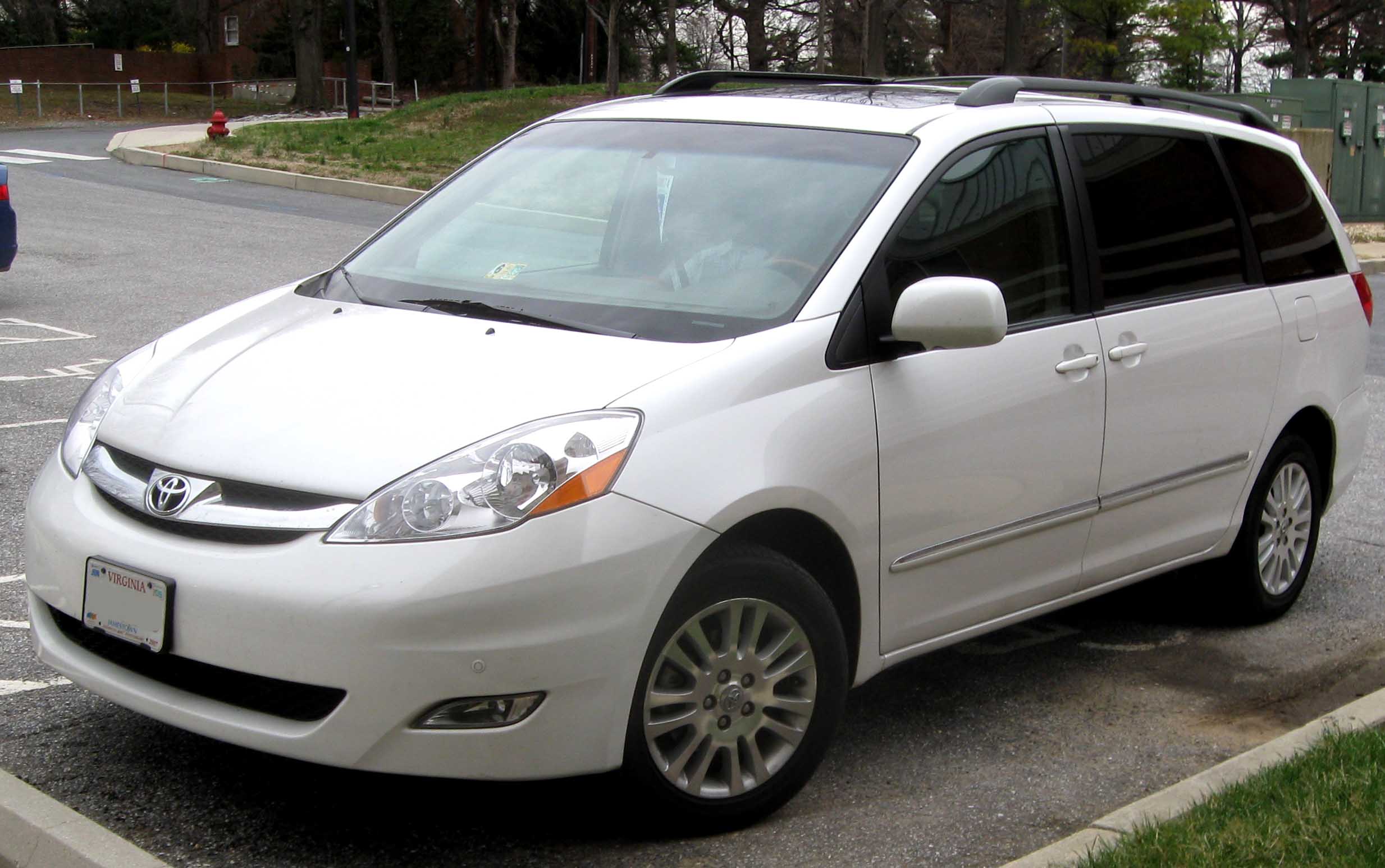 Toyota Sienna Limited minivan, front three-quarter view